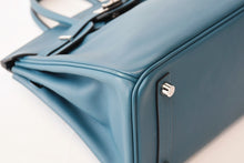 Load image into Gallery viewer, 極美品 HERMES エルメス バーキン25 ハンドバッグ 2016 スイフト XAS刻印 ニューブルージーン シルバー金具 中古 4b013427