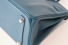 Load image into Gallery viewer, 極美品 HERMES エルメス バーキン25 ハンドバッグ 2016 スイフト XAS刻印 ニューブルージーン シルバー金具 中古 4b013427
