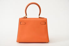 Load image into Gallery viewer, HERMES エルメス ⚪︎Y刻印 ミニケリー 外縫 2WAY ショルダーバッグ ガリバー オレンジ 美品 中古 4b013425