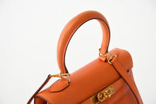 Load image into Gallery viewer, HERMES エルメス ⚪︎Y刻印 ミニケリー 外縫 2WAY ショルダーバッグ ガリバー オレンジ 美品 中古 4b013425