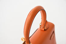 Load image into Gallery viewer, HERMES エルメス ⚪︎Y刻印 ミニケリー 外縫 2WAY ショルダーバッグ ガリバー オレンジ 美品 中古 4b013425