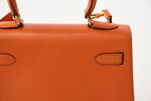 Load image into Gallery viewer, HERMES エルメス ⚪︎Y刻印 ミニケリー 外縫 2WAY ショルダーバッグ ガリバー オレンジ 美品 中古 4b013425