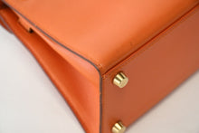 Load image into Gallery viewer, HERMES エルメス ⚪︎Y刻印 ミニケリー 外縫 2WAY ショルダーバッグ ガリバー オレンジ 美品 中古 4b013425