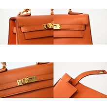 Load image into Gallery viewer, HERMES エルメス ⚪︎Y刻印 ミニケリー 外縫 2WAY ショルダーバッグ ガリバー オレンジ 美品 中古 4b013425