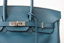 Load image into Gallery viewer, 極美品 HERMES エルメス バーキン25 ハンドバッグ 2016 スイフト XAS刻印 ニューブルージーン シルバー金具 中古 4b013427
