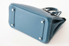Load image into Gallery viewer, 極美品 HERMES エルメス バーキン25 ハンドバッグ 2016 スイフト XAS刻印 ニューブルージーン シルバー金具 中古 4b013427