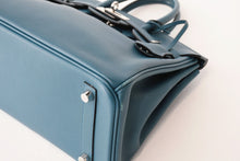 Load image into Gallery viewer, 極美品 HERMES エルメス バーキン25 ハンドバッグ 2016 スイフト XAS刻印 ニューブルージーン シルバー金具 中古 4b013427