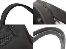 Load image into Gallery viewer, BALENCIAGA バレンシアガ ミニ ペーパー 2WAY ハンドバッグ グレー レザー 370926 ショルダー シルバー金具 美品 中古 4b000139
