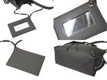 Load image into Gallery viewer, BALENCIAGA バレンシアガ ミニ ペーパー 2WAY ハンドバッグ グレー レザー 370926 ショルダー シルバー金具 美品 中古 4b000139