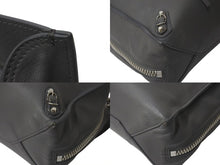 Load image into Gallery viewer, BALENCIAGA バレンシアガ ミニ ペーパー 2WAY ハンドバッグ グレー レザー 370926 ショルダー シルバー金具 美品 中古 4b000139