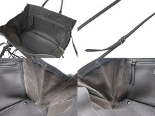 Load image into Gallery viewer, BALENCIAGA バレンシアガ ミニ ペーパー 2WAY ハンドバッグ グレー レザー 370926 ショルダー シルバー金具 美品 中古 4b000139