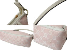 Load image into Gallery viewer, GUCCI グッチ GG柄 アビー ワンショルダーバッグ ピンク キャンバス レザー 130939 ゴールド金具 ロゴ 美品 中古 4b000141