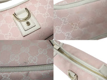 Load image into Gallery viewer, GUCCI グッチ GG柄 アビー ワンショルダーバッグ ピンク キャンバス レザー 130939 ゴールド金具 ロゴ 美品 中古 4b000141