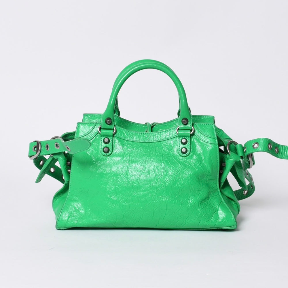極美品 BALENCIAGA バレンシアガ ジャイアント ネオクラシックシティ 2WAYバッグ 678629 ブラウン レザー ゴールド金具 中古 4a000148