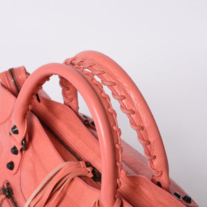 BALENCIAGA Giant City Balenciaga Giant City 2WAY bag 281770 Leather Pink Gold hardware Good condition Used 4a000149