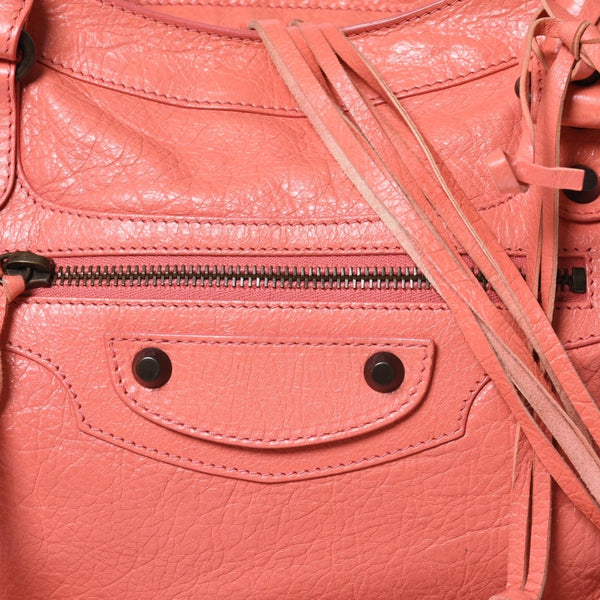 BALENCIAGA Giant City Balenciaga Giant City 2WAY bag 281770 Leather Pink Gold hardware Good condition Used 4a000149