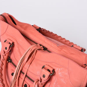 BALENCIAGA Giant City Balenciaga Giant City 2WAY bag 281770 Leather Pink Gold hardware Good condition Used 4a000149