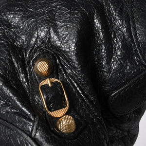BALENCIAGA Classic Bowling Bag 2WAY Shoulder Bag 390154 Navy Gold Hardware Good Condition Used 4a000041