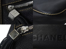 Load image into Gallery viewer, CHANEL シャネル ワンショルダーバッグ 8番台 フリンジ タッセル ココマーク ロゴ エンボス レザー ブラック シルバー金具 美品 中古 4b000149