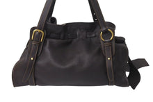 Load image into Gallery viewer, MIUMIU ミュウミュウ サイドリボン ハンドバッグ トートバッグ ブラウン レザー ゴールド金具 美品 中古 4b000150
