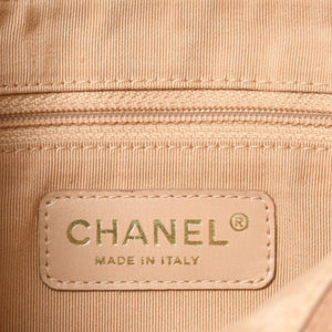 Like new CHANEL Moon Viewing One Shoulder Bag Pouch Caviar Skin No. 9 Beige Used 4a000151