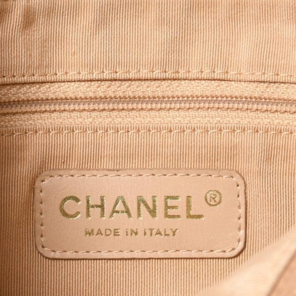 Like new CHANEL Moon Viewing One Shoulder Bag Pouch Caviar Skin No. 9 Beige Used 4a000151