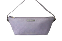 Load image into Gallery viewer, GUCCI グッチ ワンショルダーバッグ アクセサリーポーチ ロゴプレート 07198 2123 GGキャンバス レザー パープル 美品 中古 4b000151