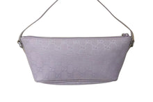 Load image into Gallery viewer, GUCCI グッチ ワンショルダーバッグ アクセサリーポーチ ロゴプレート 07198 2123 GGキャンバス レザー パープル 美品 中古 4b000151