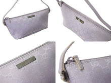 Load image into Gallery viewer, GUCCI グッチ ワンショルダーバッグ アクセサリーポーチ ロゴプレート 07198 2123 GGキャンバス レザー パープル 美品 中古 4b000151