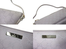 Load image into Gallery viewer, GUCCI グッチ ワンショルダーバッグ アクセサリーポーチ ロゴプレート 07198 2123 GGキャンバス レザー パープル 美品 中古 4b000151