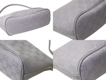 Load image into Gallery viewer, GUCCI グッチ ワンショルダーバッグ アクセサリーポーチ ロゴプレート 07198 2123 GGキャンバス レザー パープル 美品 中古 4b000151