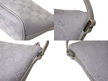 Load image into Gallery viewer, GUCCI グッチ ワンショルダーバッグ アクセサリーポーチ ロゴプレート 07198 2123 GGキャンバス レザー パープル 美品 中古 4b000151