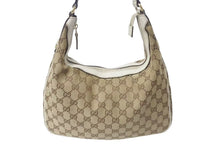 Load image into Gallery viewer, GUCCI グッチ ワンショルダーバッグ GGキャンバス レザー 153010 492715 ベージュ ホワイト ゴールド金具 美品 中古 4b000154