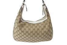 Load image into Gallery viewer, GUCCI グッチ ワンショルダーバッグ GGキャンバス レザー 153010 492715 ベージュ ホワイト ゴールド金具 美品 中古 4b000154