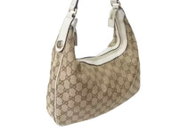 Load image into Gallery viewer, GUCCI グッチ ワンショルダーバッグ GGキャンバス レザー 153010 492715 ベージュ ホワイト ゴールド金具 美品 中古 4b000154