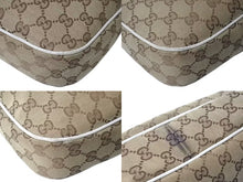 Load image into Gallery viewer, GUCCI グッチ ワンショルダーバッグ GGキャンバス レザー 153010 492715 ベージュ ホワイト ゴールド金具 美品 中古 4b000154