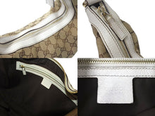 Load image into Gallery viewer, GUCCI グッチ ワンショルダーバッグ GGキャンバス レザー 153010 492715 ベージュ ホワイト ゴールド金具 美品 中古 4b000154
