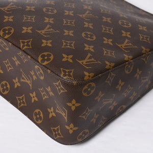 極美品 LOUIS VUITTON ルイヴィトン ルーピングGM ハンドバッグ モノグラム M51145 ブラウン ゴールド金具 中古 4a000060