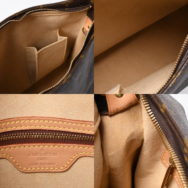 極美品 LOUIS VUITTON ルイヴィトン ルーピングGM ハンドバッグ モノグラム M51145 ブラウン ゴールド金具 中古 4a000060