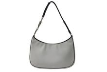 画像をギャラリービューアに読み込む, PRADA プラダ レザー ホーボー ワンショルダーバッグ ホワイト ブラック ロゴ シルバー金具 美品 中古 4b000157