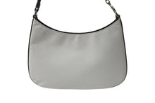 画像をギャラリービューアに読み込む, PRADA プラダ レザー ホーボー ワンショルダーバッグ ホワイト ブラック ロゴ シルバー金具 美品 中古 4b000157