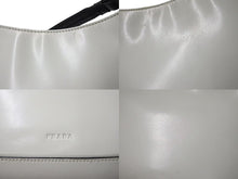 画像をギャラリービューアに読み込む, PRADA プラダ レザー ホーボー ワンショルダーバッグ ホワイト ブラック ロゴ シルバー金具 美品 中古 4b000157