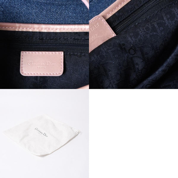 極美品 CHRISTIAN DIOR クリスチャンディオール サドルバッグ ワンショルダーバッグ ガリアーノ期 デニム ピンク 中古 4a000166