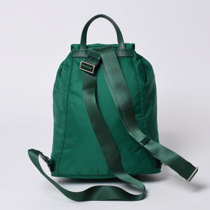 極美品 PRADA プラダ リュックサック バックパック BZ0032 グリーン ナイロン サフィアーノレザー 中古 4a000141