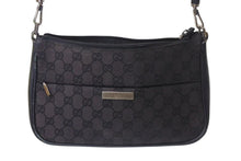 Load image into Gallery viewer, GUCCI グッチ バンブー ワンショルダーバッグ ハンドバッグ 001 3865 001553 GGキャンバス ブラック シルバー金具 美品 中古 4b000159