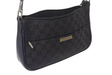 Load image into Gallery viewer, GUCCI グッチ バンブー ワンショルダーバッグ ハンドバッグ 001 3865 001553 GGキャンバス ブラック シルバー金具 美品 中古 4b000159