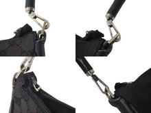 Load image into Gallery viewer, GUCCI グッチ バンブー ワンショルダーバッグ ハンドバッグ 001 3865 001553 GGキャンバス ブラック シルバー金具 美品 中古 4b000159