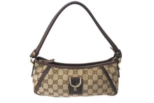 Load image into Gallery viewer, GUCCI グッチ アビー ワンショルダーバッグ ハンドバッグ 130939 2123 GGキャンバス レザー ベージュ ブラウン 美品 中古 4b000160