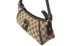 Load image into Gallery viewer, GUCCI グッチ アビー ワンショルダーバッグ ハンドバッグ 130939 2123 GGキャンバス レザー ベージュ ブラウン 美品 中古 4b000160