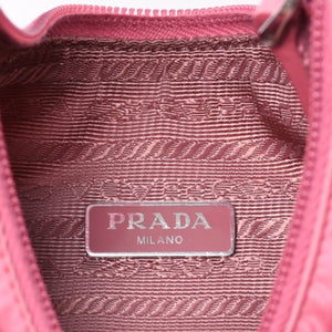 Very Good Condition PRADA Hobo One Shoulder Bag MV515 Triangle Logo Triangle Logo Plate Nylon Pink Used 4a000164